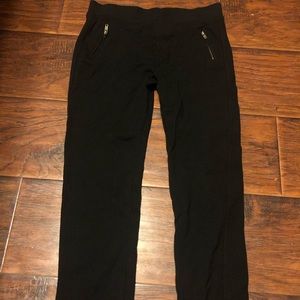 Girls Black Zipper Pants